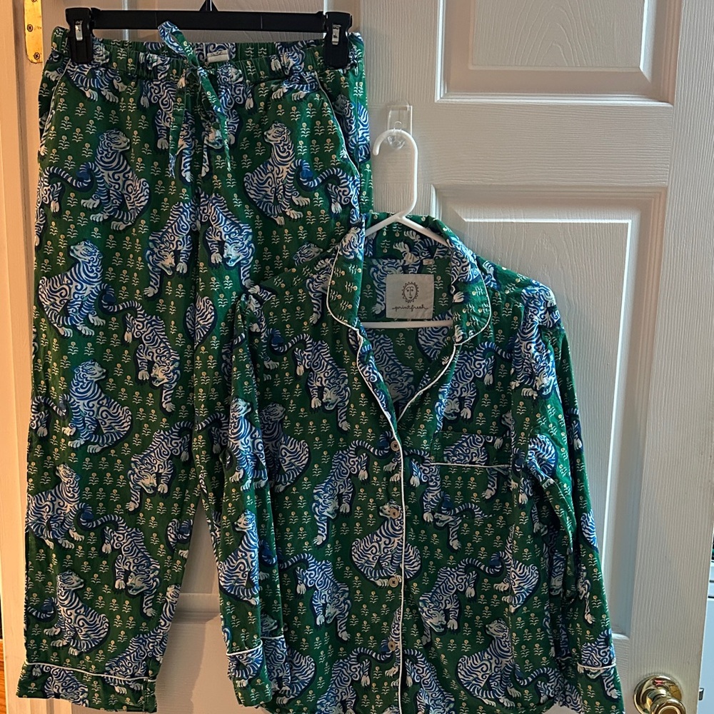 Printfresh Pajama pants set Tiger Queen print size small